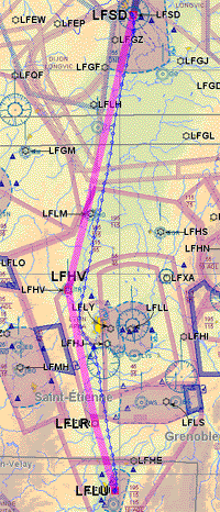 Das 11. Teilstueck von Valence nach Dijon