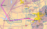 Das Teilstueck vor Madrid (Quer durch den Abflugsektor)